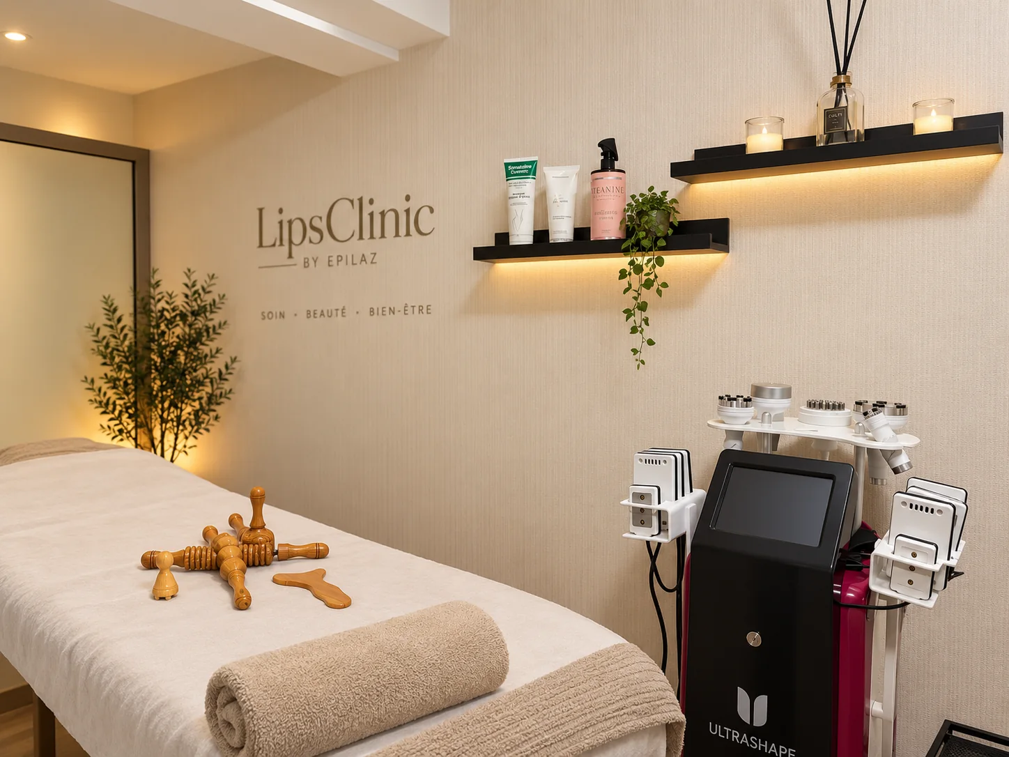 Salle de soin et équipement LipsClinic